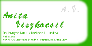 anita viszkocsil business card